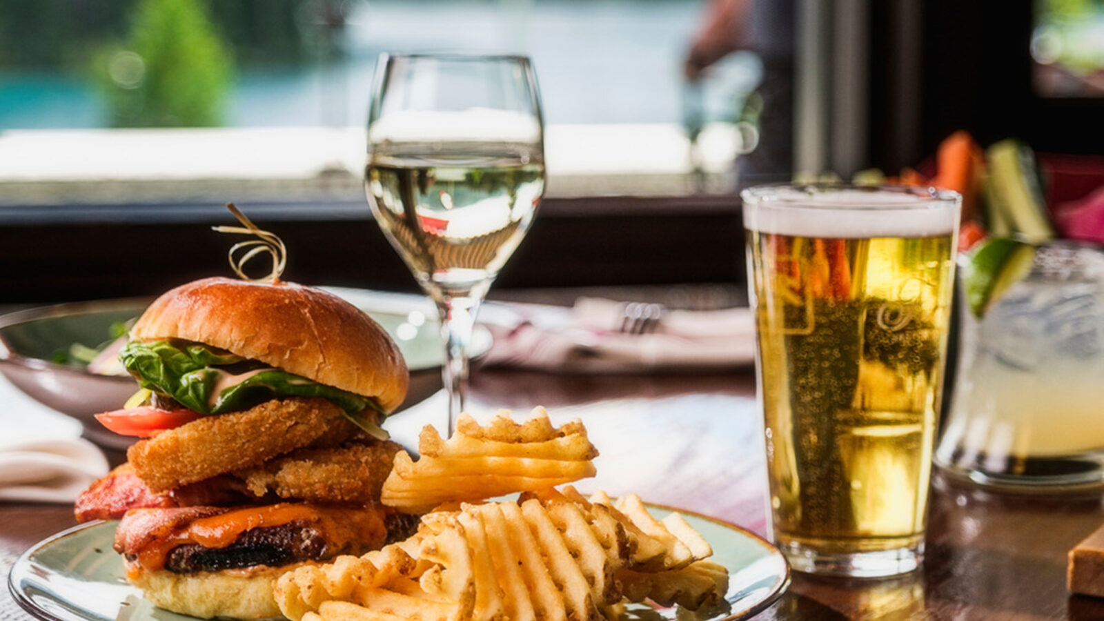 Bier en burgers in Jasper