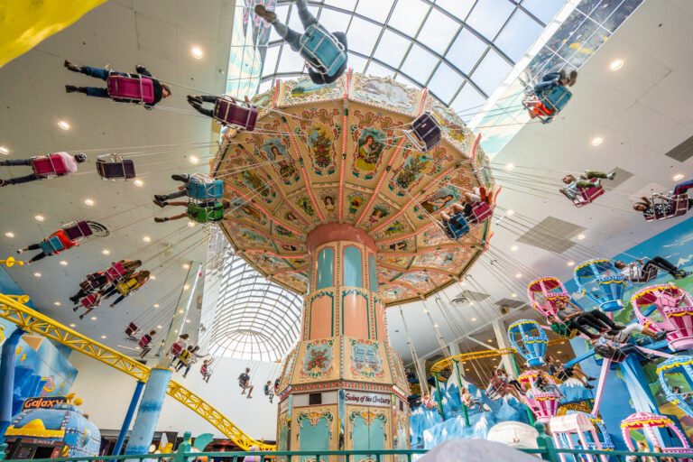 West Edmonton Mall_People ride the Swing of the Century at Galaxyland